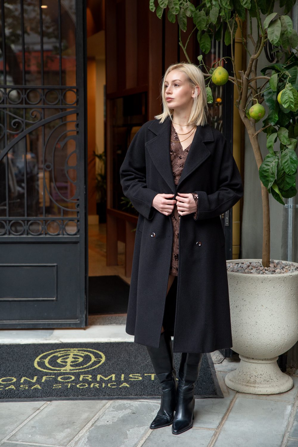 Παλτό μακρύ μάλλινο oversized