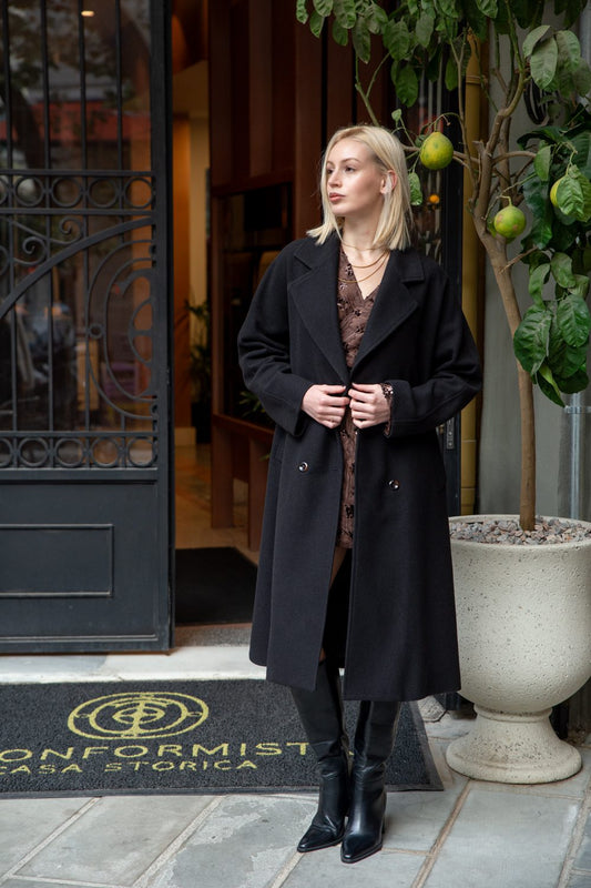 Παλτό μακρύ μάλλινο oversized