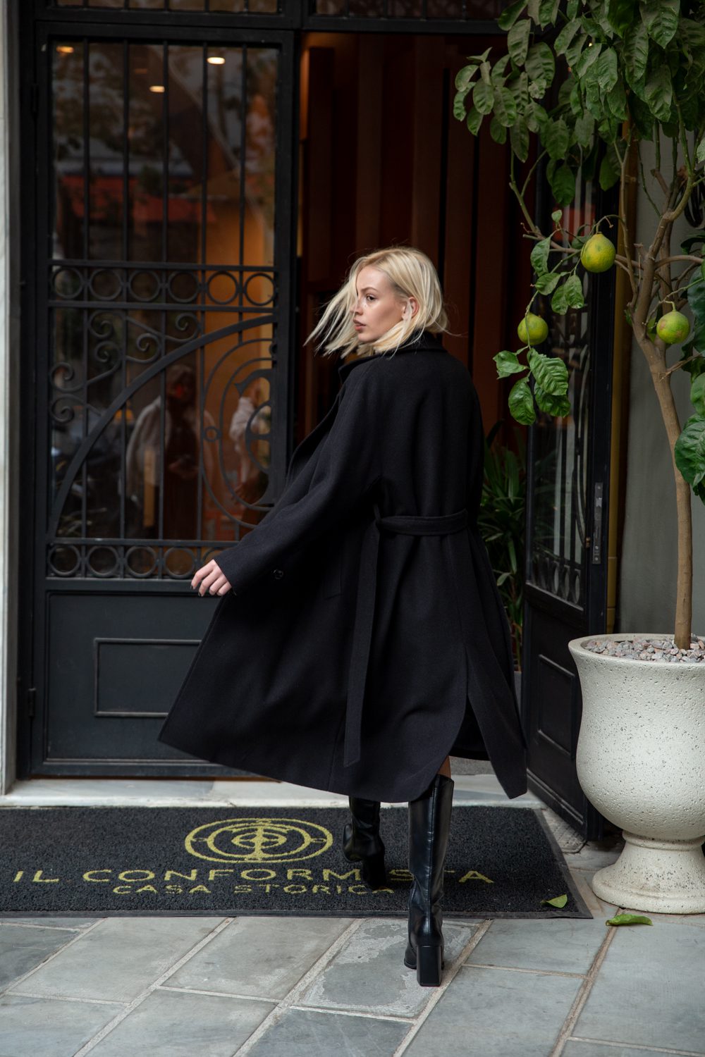 Παλτό μακρύ μάλλινο oversized