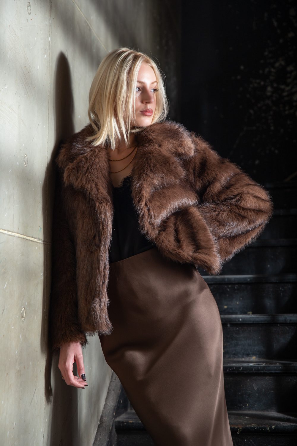 Jacket από οικολογική γούνα