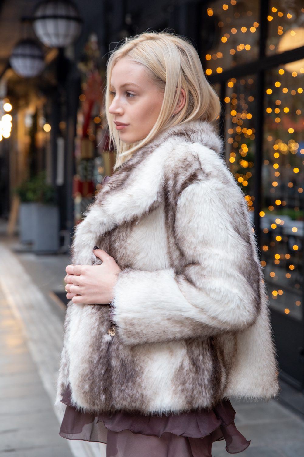 Jacket από οικολογική γούνα