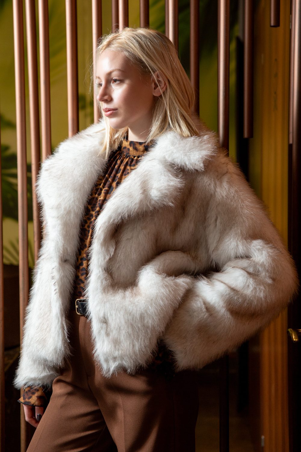 Jacket από οικολογική γούνα