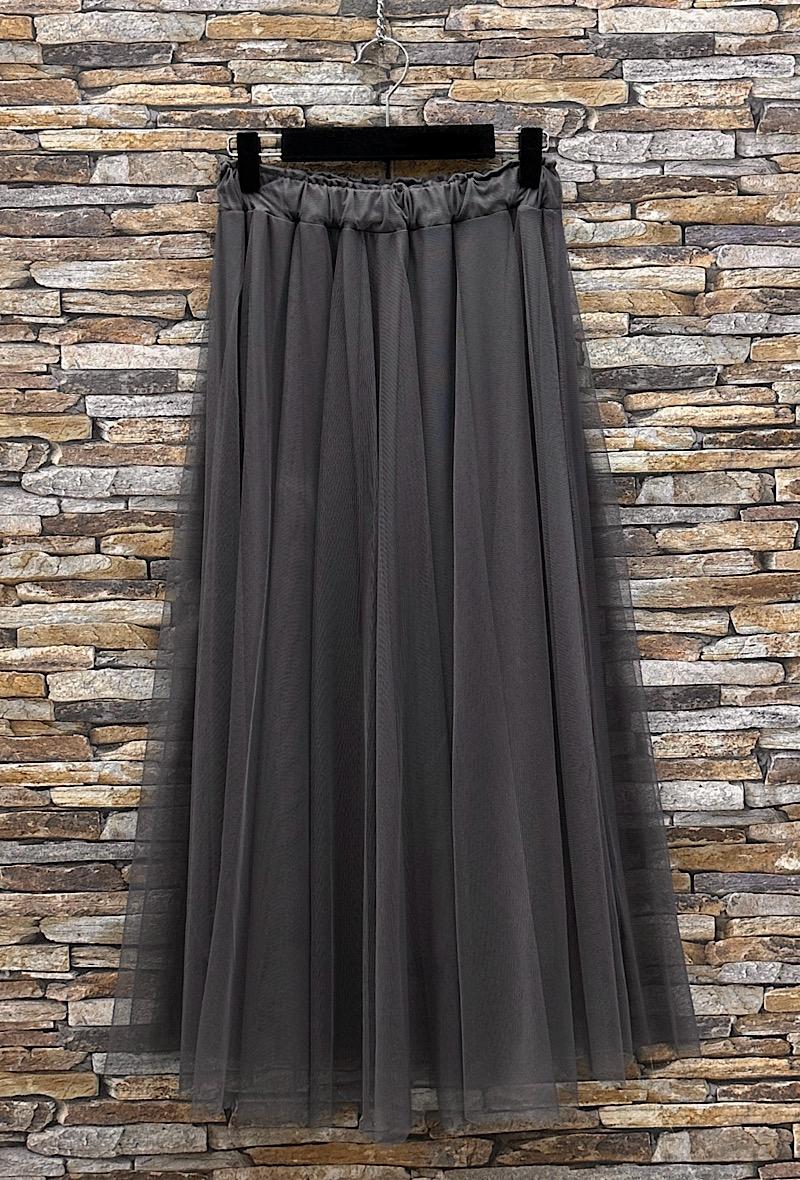 Φούστα maxi tutu μονόχρωμη