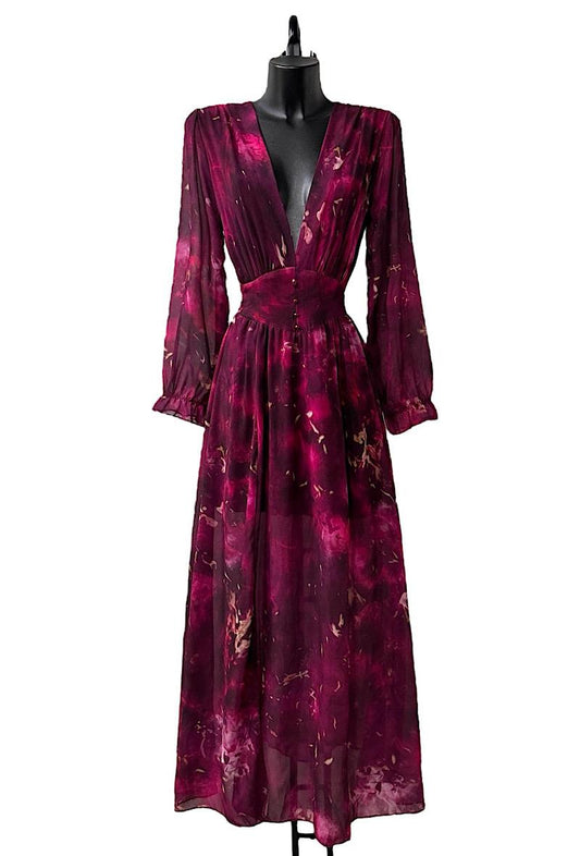 Φόρεμα maxi elegant printed