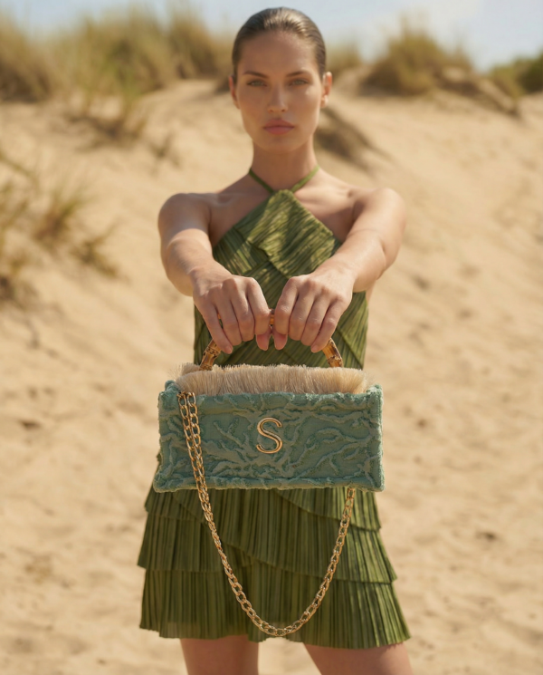 ESMERALDA MINI BAMBOO TOTE BAG