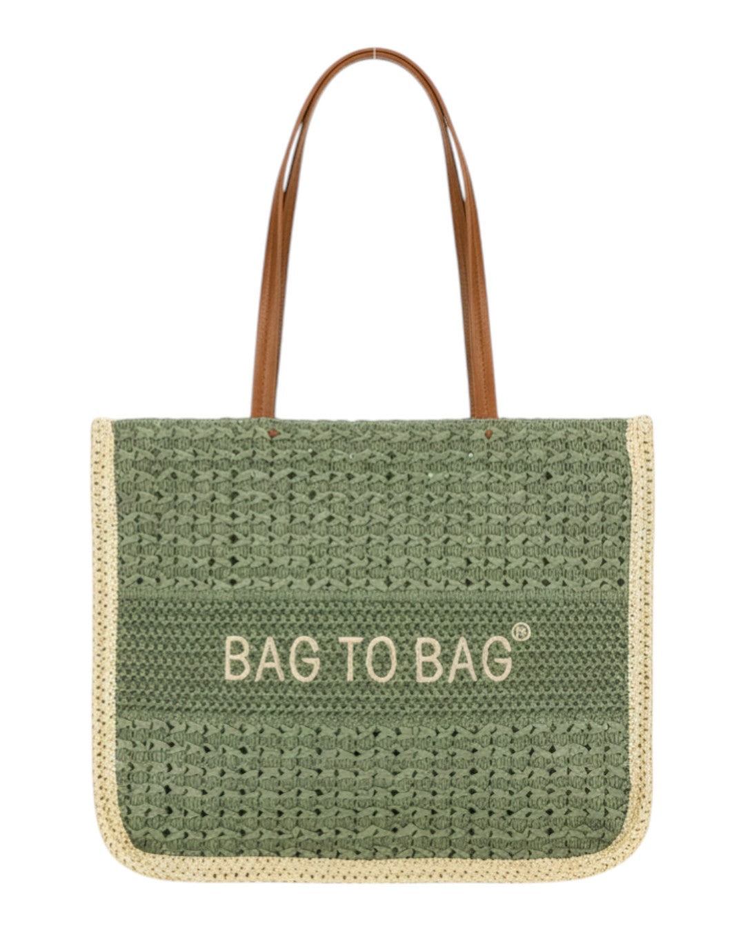 Τσάντα tote από ψάθα