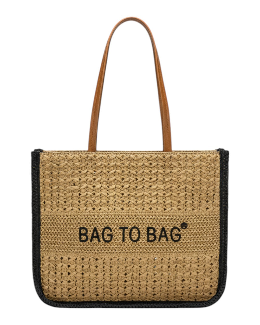 Τσάντα tote από ψάθα