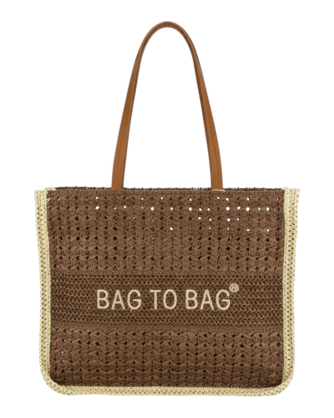 Τσάντα tote από ψάθα