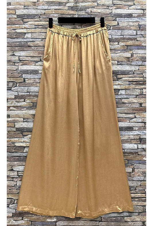 Σετ loose viscose μπλούζα - παντελόνα