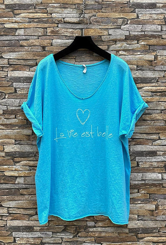 Μπλούζα loose βαμβακερή detailed