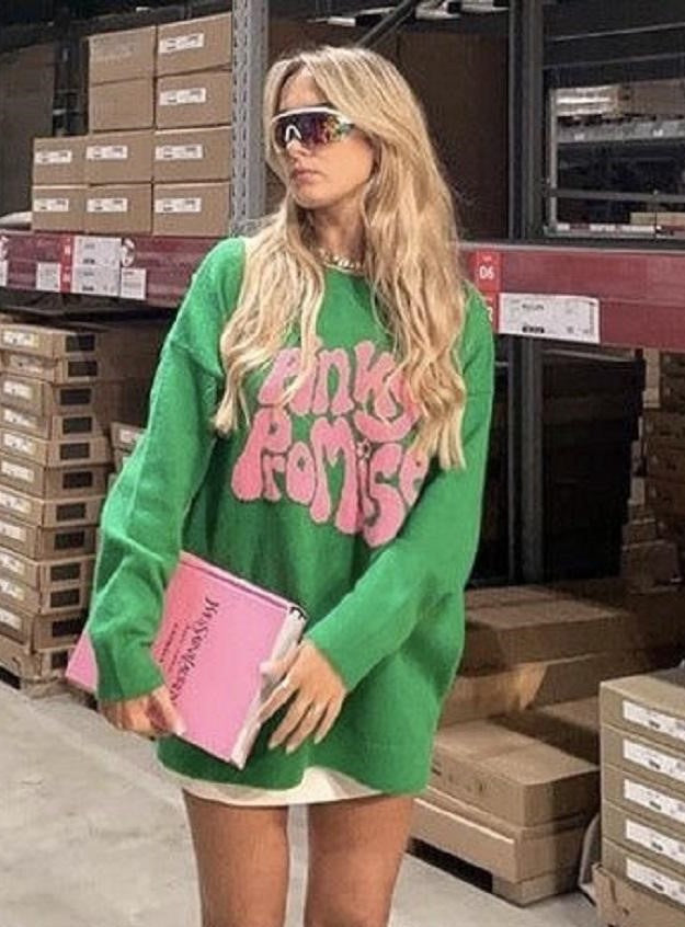 Pullover girly printed "pinky promise"