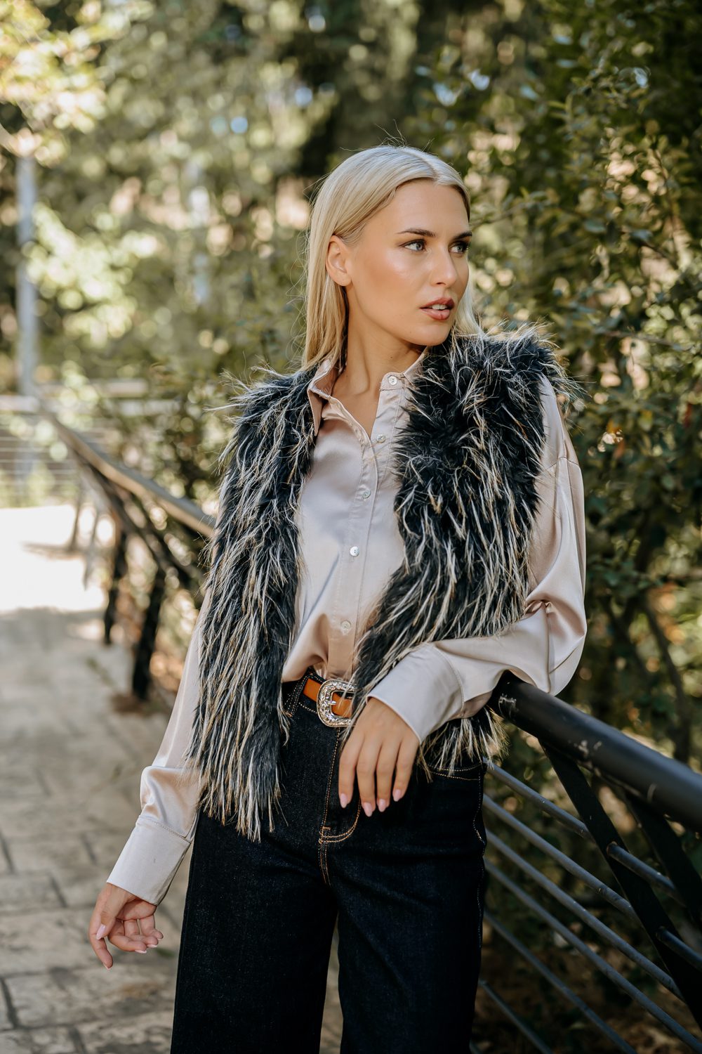 Γιλέκο faux fur