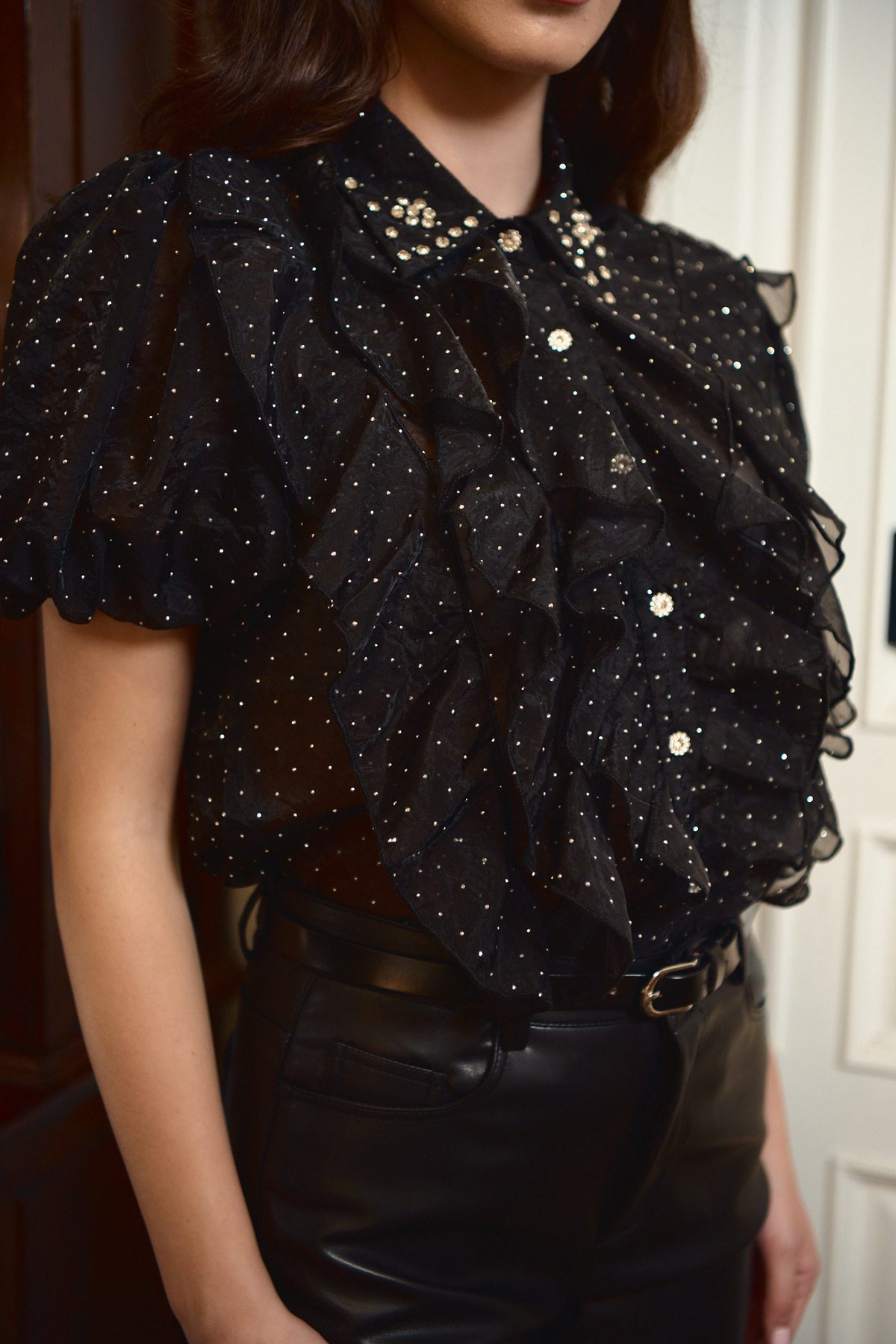 Πουκάμισο elegant με strass