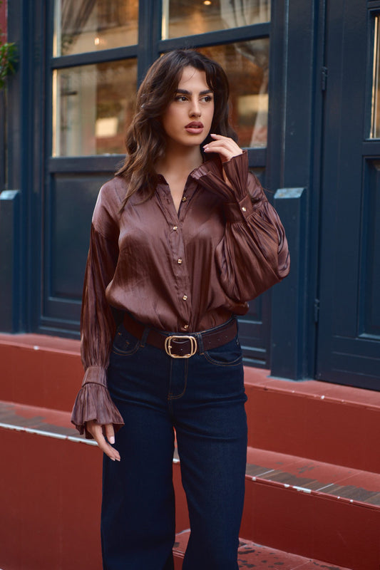 Πουκάμισο elegant με πλισέ details