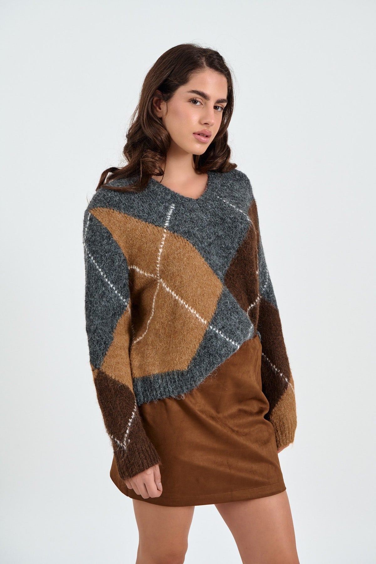 Pullover με ρόμβους