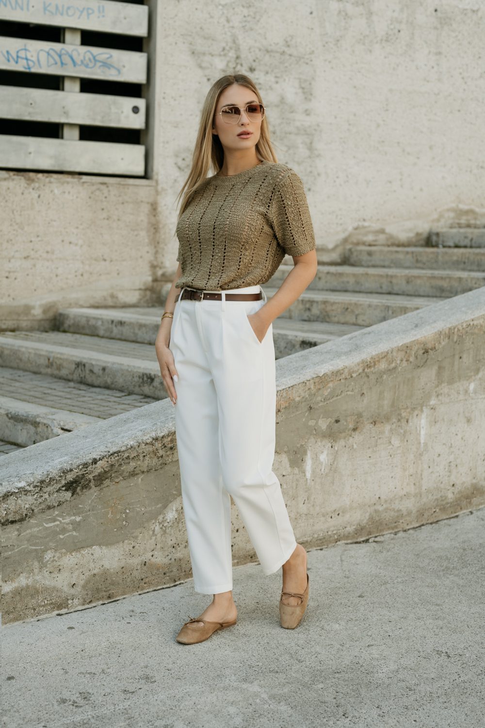 Παντελόνι ψηλόμεσο mom fit