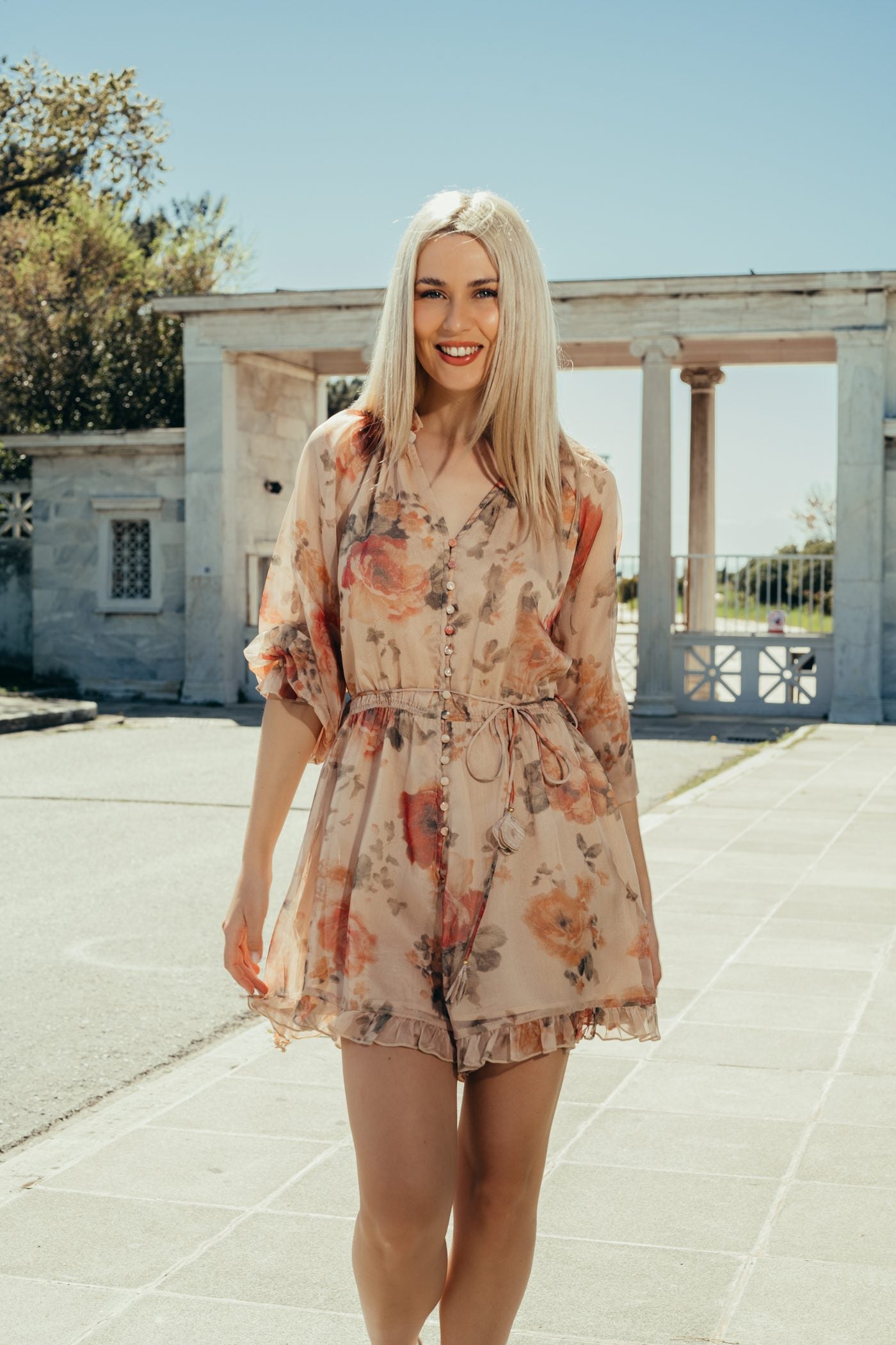 Ολόσωμο shorts floral