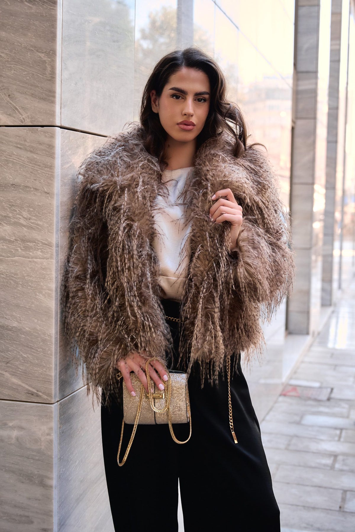 Jacket faux fur