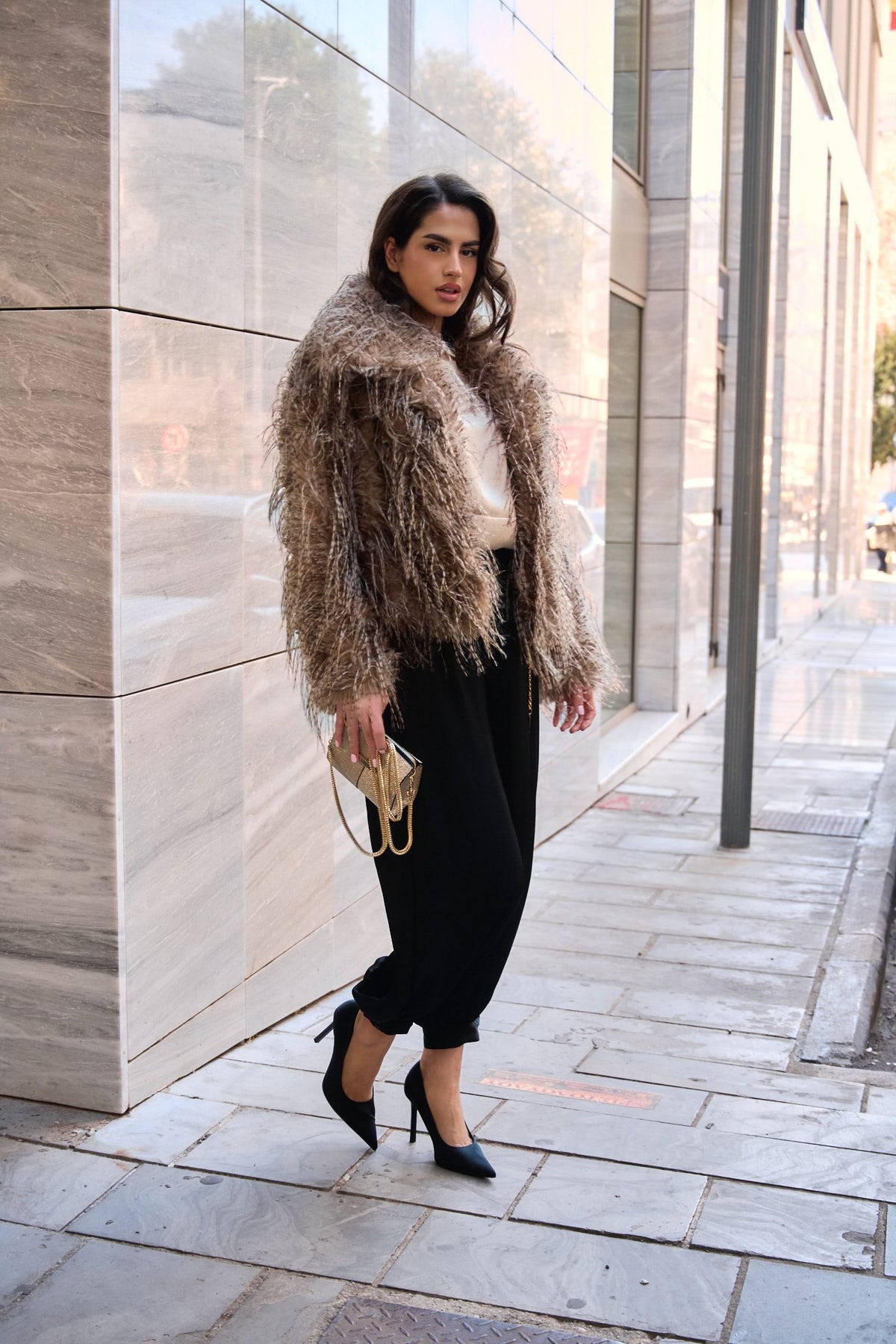 Jacket faux fur