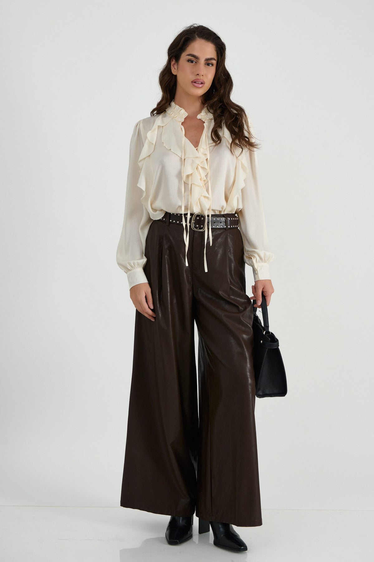 Παντελόνα loose eco leather