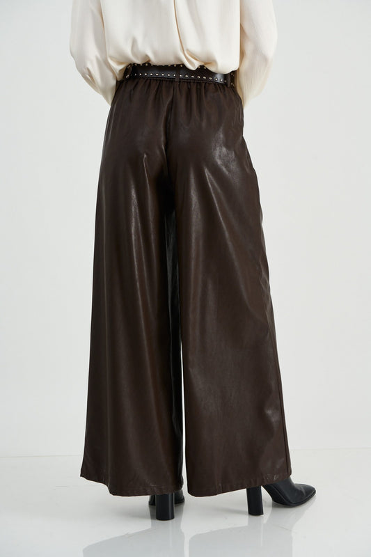 Παντελόνα loose eco leather