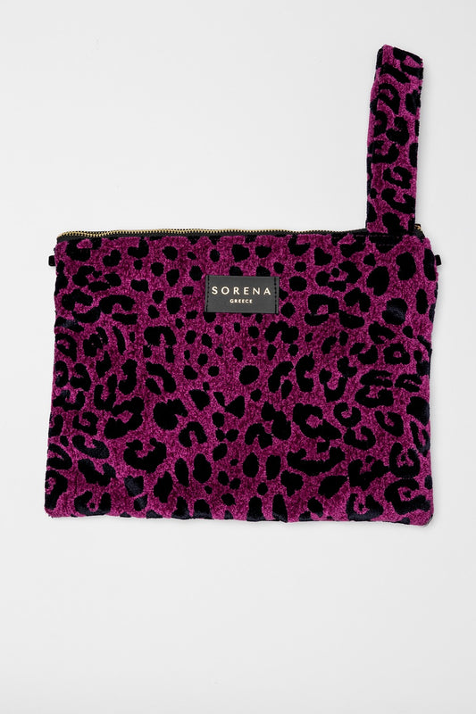SORENA animal velvet clutch