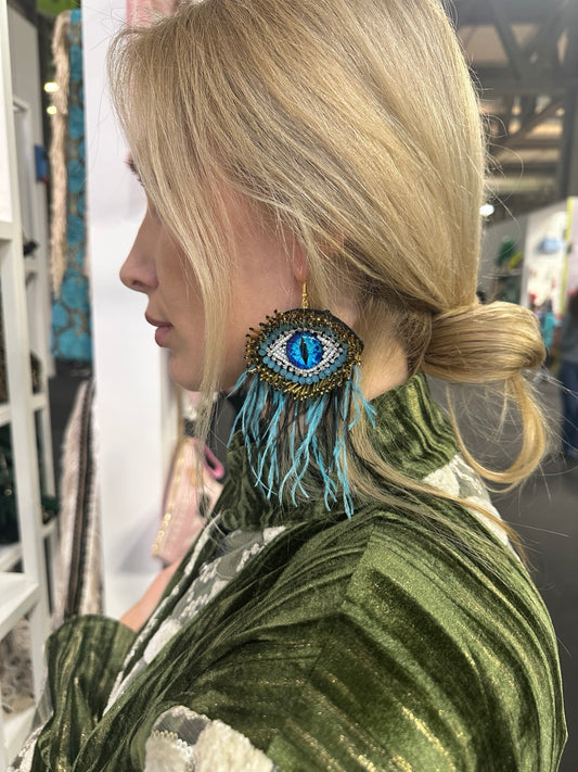 SORENA JEWELLERY FEATHER EARINGS