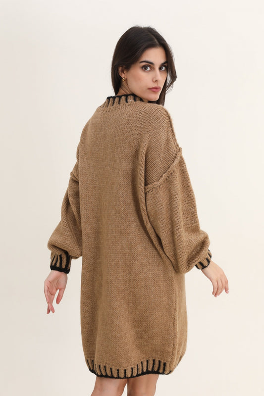 Φόρεμα πλεκτό oversized λουπέτο