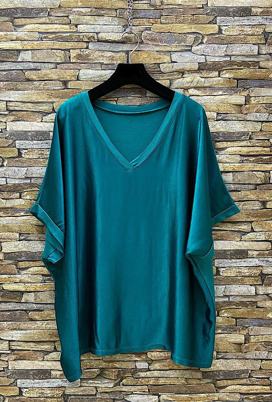 Μπλούζα loose satin/viscose