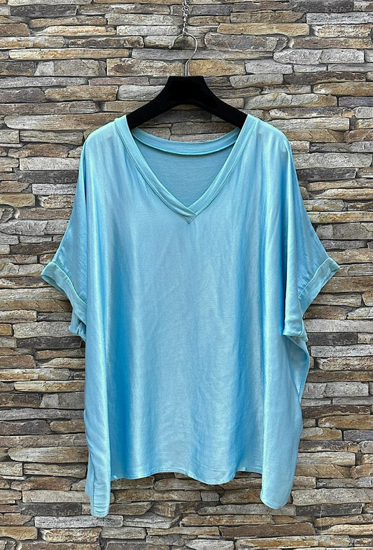 Μπλούζα loose satin/viscose