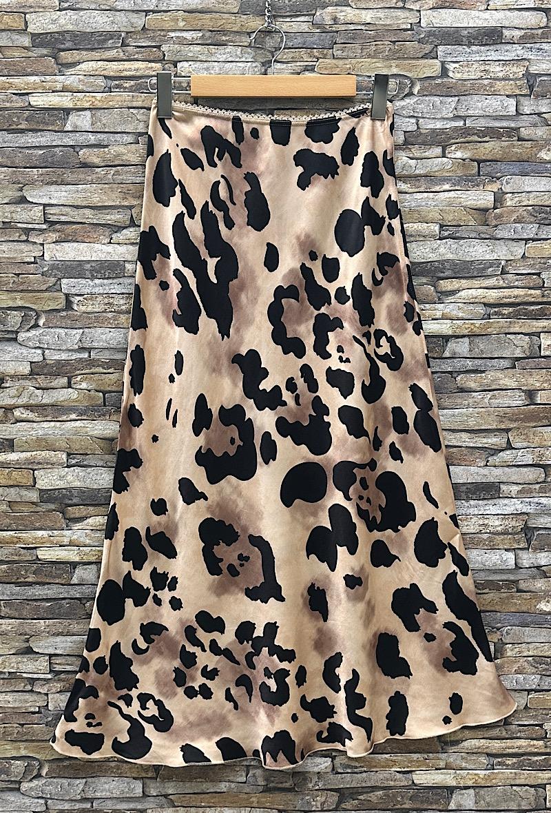Φούστα maxi satin elegant printed