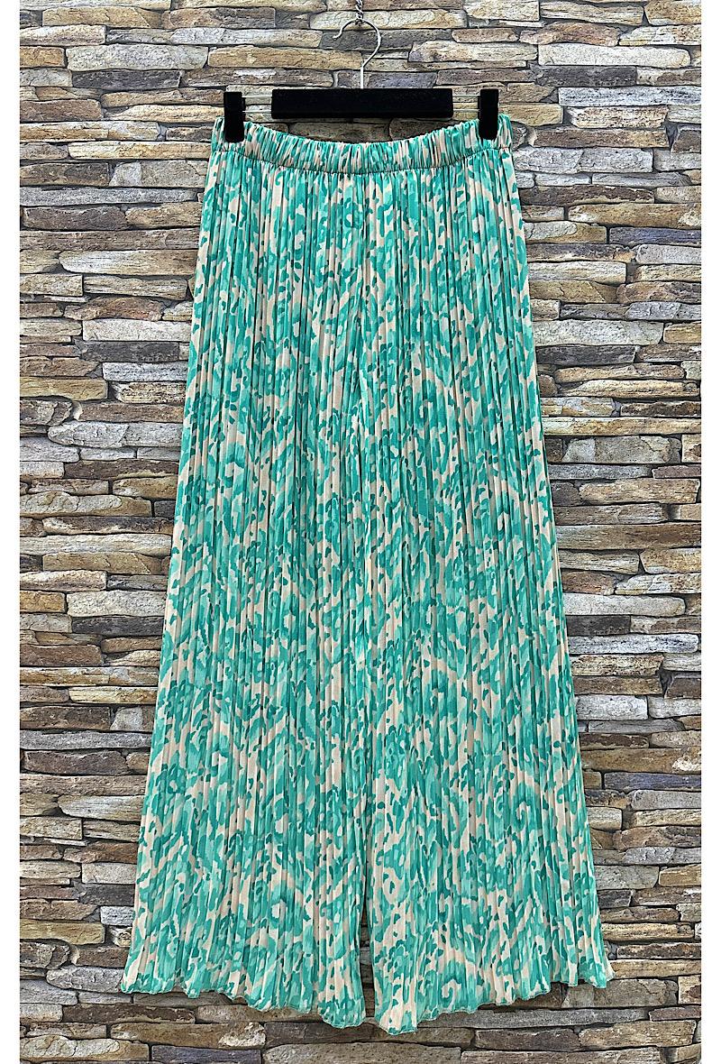Παντελόνα loose printed εμπριμέ πλισέ
