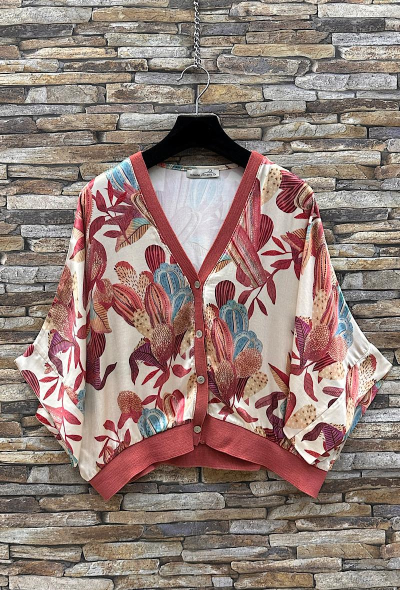 Κιμονό κοντό βισκόζ loose εμπριμέ printed