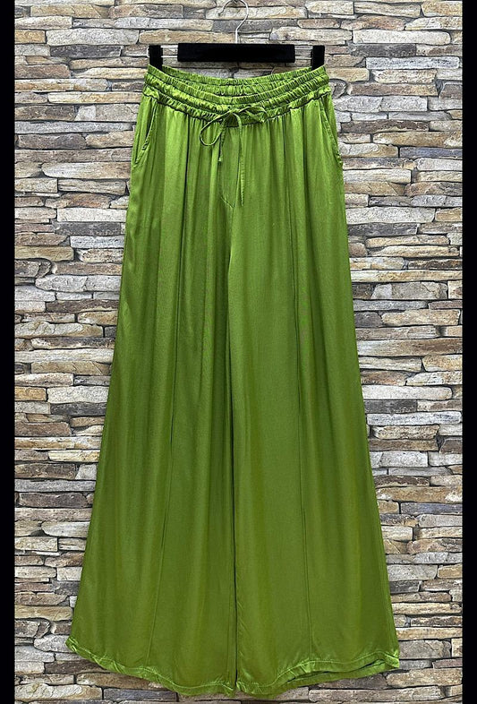 Παντελόνα loose σατινέ βισκόζ