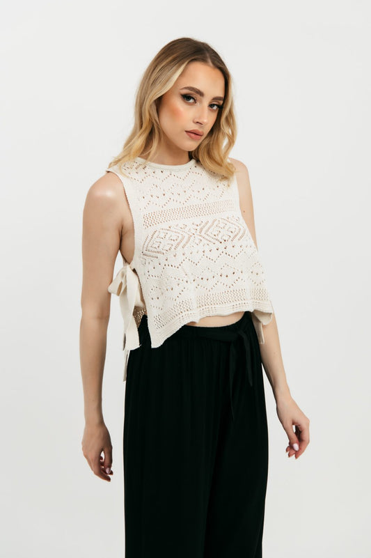 Τοπ πλεκτό cropped