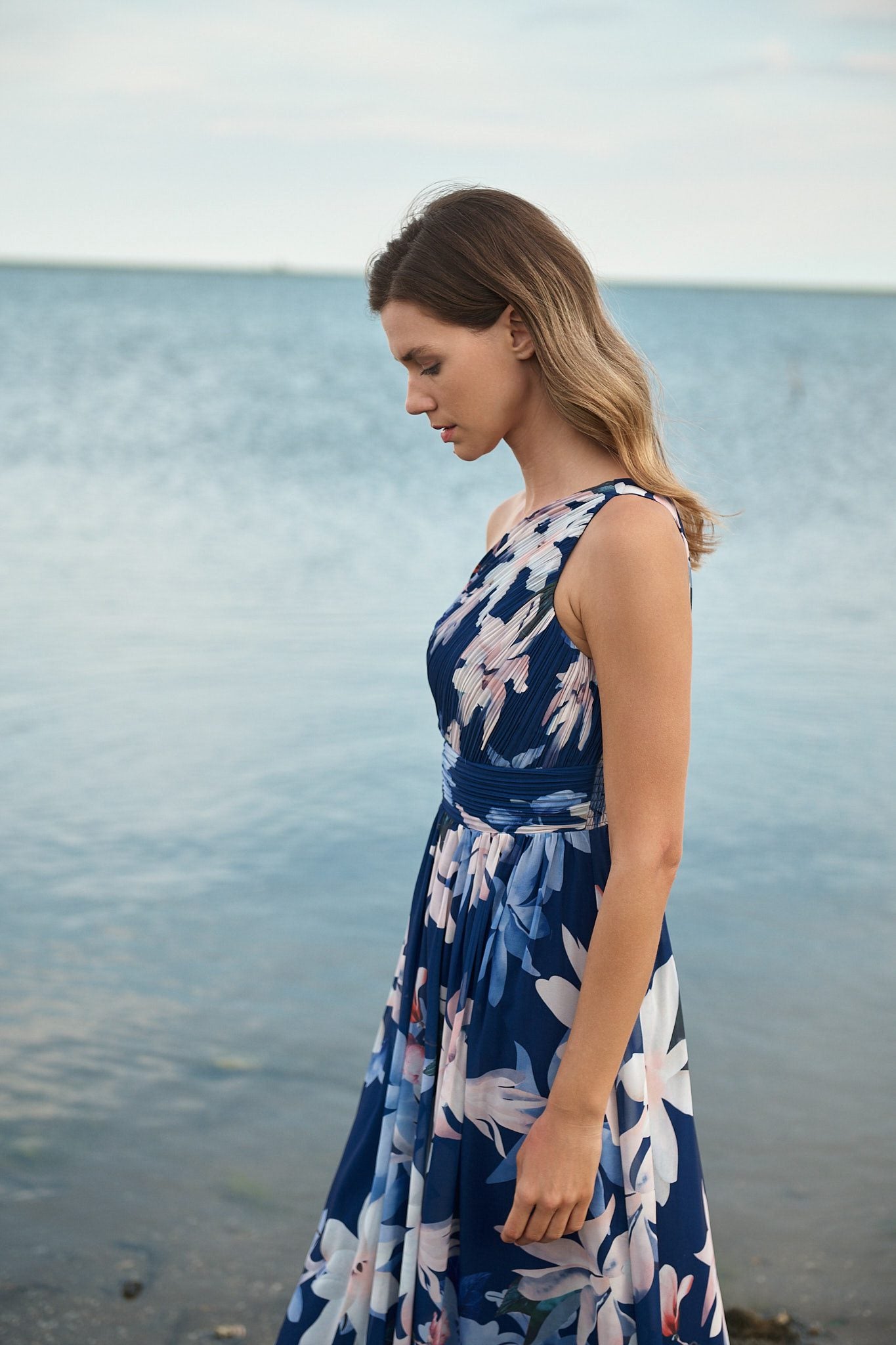 Φόρεμα maxi cocktail floral