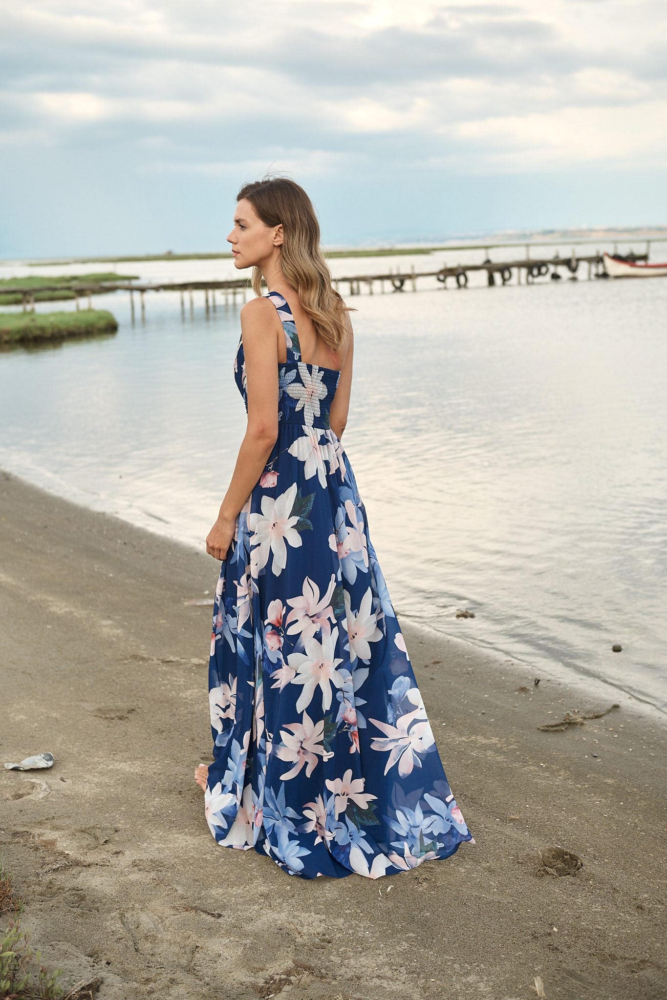 Φόρεμα maxi cocktail floral