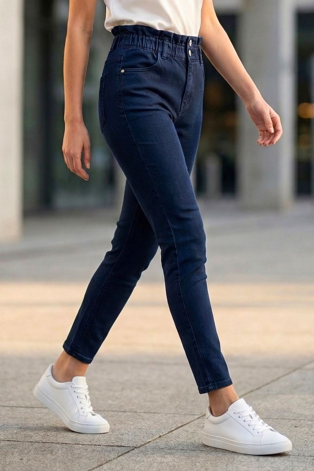 Jean plus size με λάστιχο