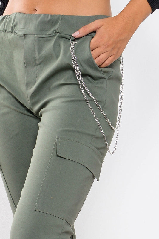 Παντελόνι cargo με αλυσίδα