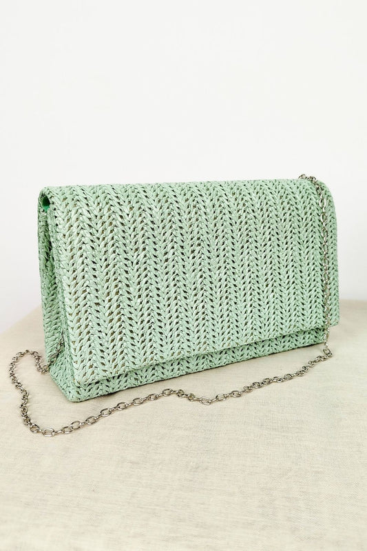Τσαντάκι ψαθωτό clutch