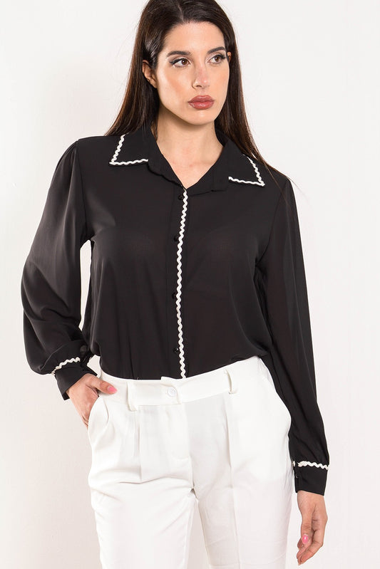 Πουκάμισο loose με τρέσα