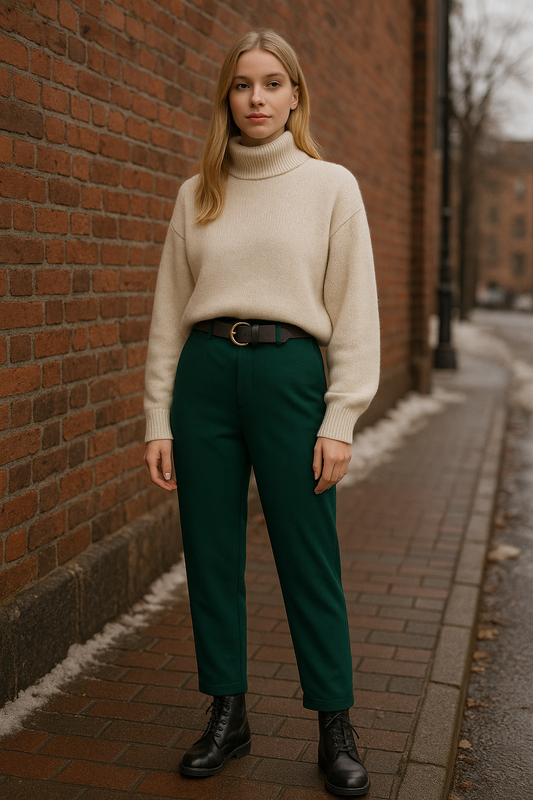 Παντελόνι τουλίπ με ζώνη