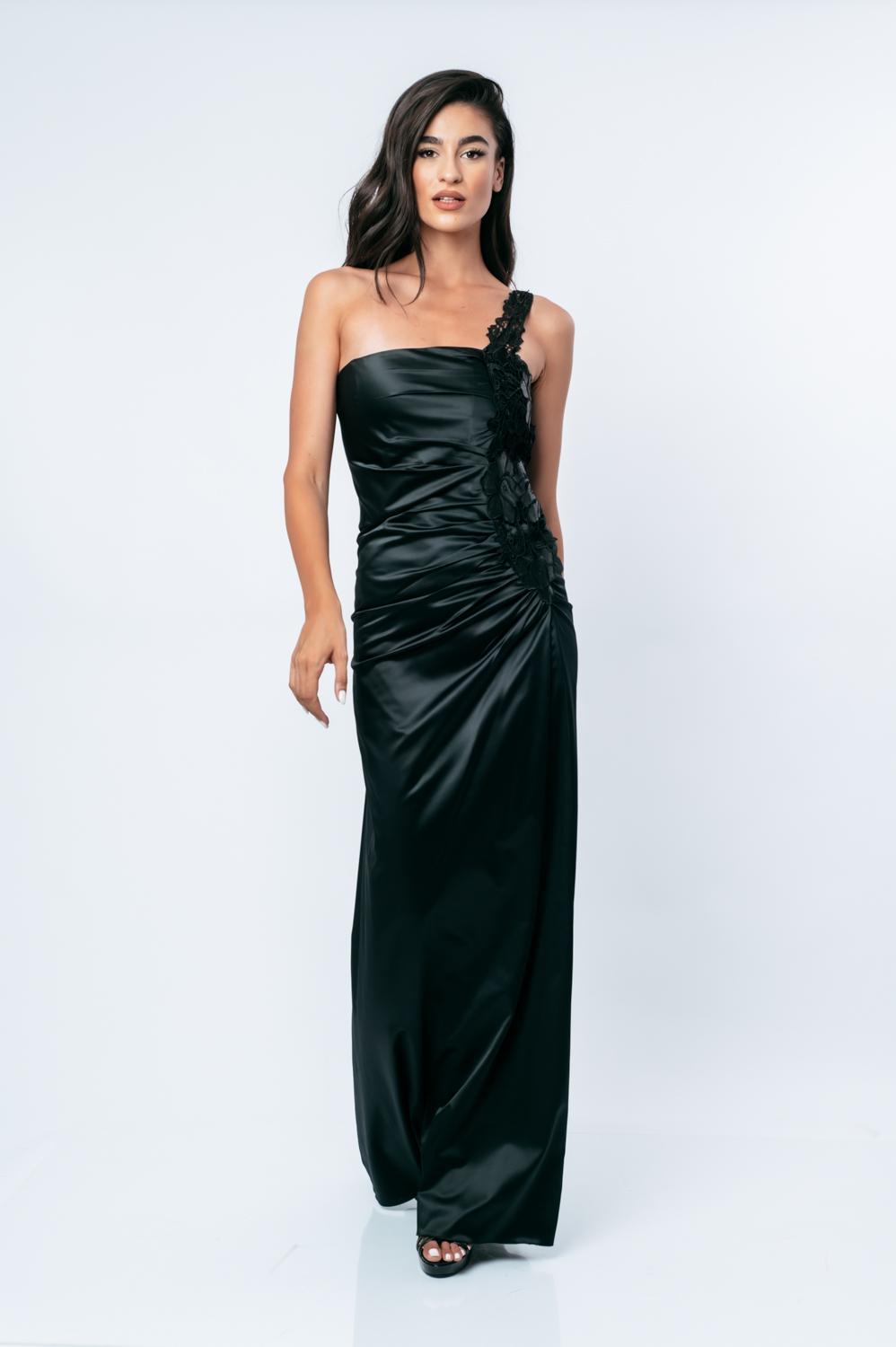 Φόρεμα maxi satin cocktail