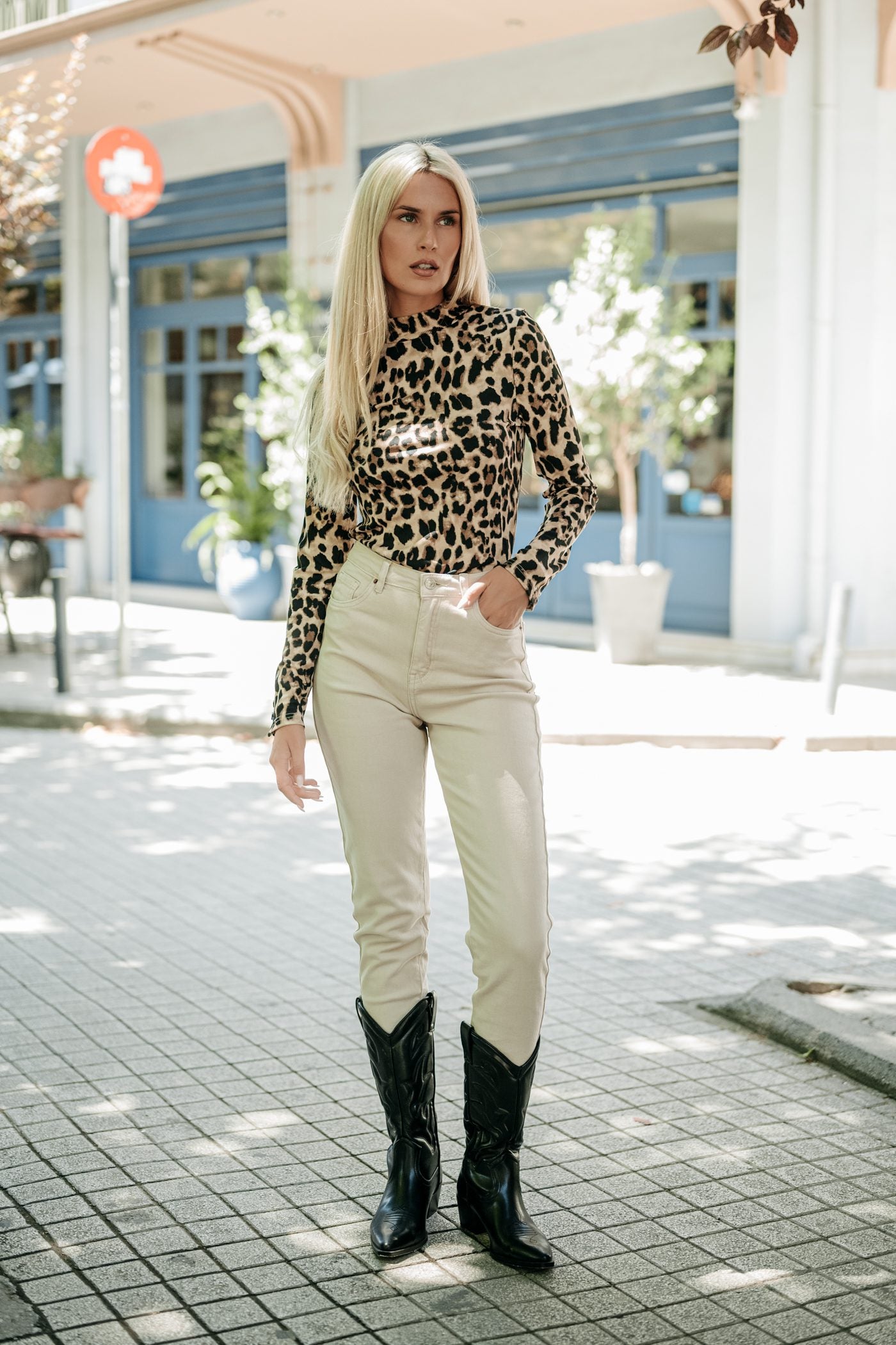 Μπλούζα animal printed detailed