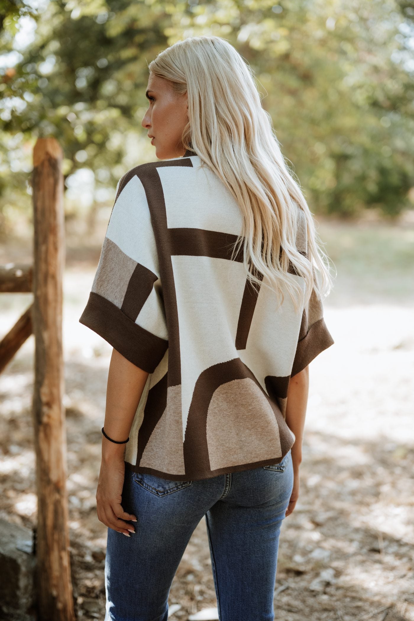 Μπλούζα πλεκτή geometric printed