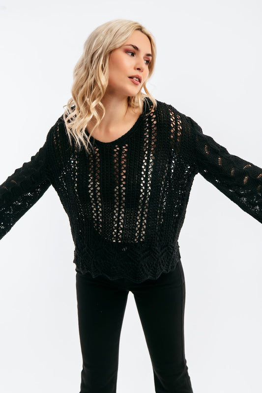 Μπλούζα νημάτινη διάτρητη