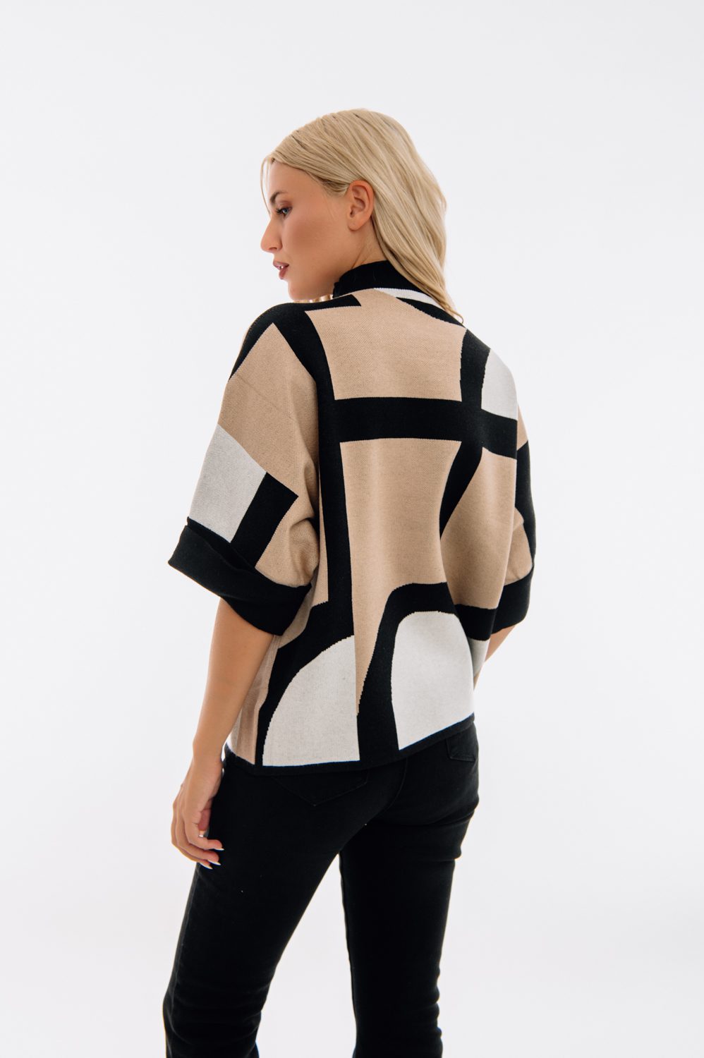 Μπλούζα πλεκτή geometric printed