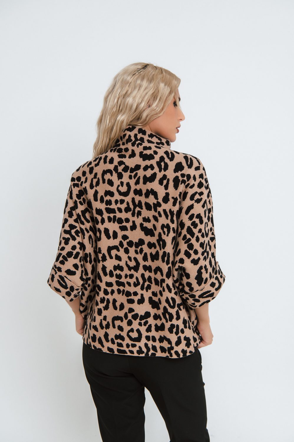 Μπλούζα πλεκτή animal printed
