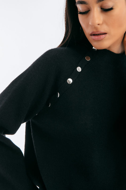 Μπλούζα πλεκτή με κουμπιά