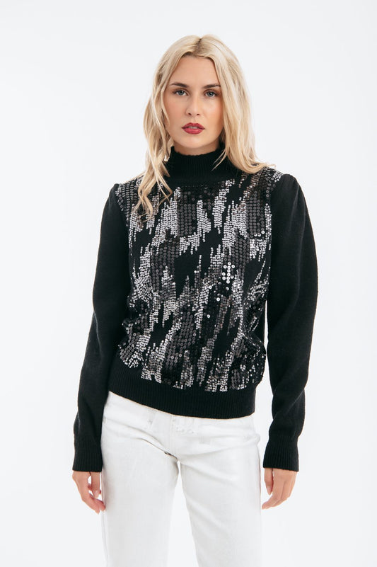 Μπλούζα πλεκτή με πούλιες